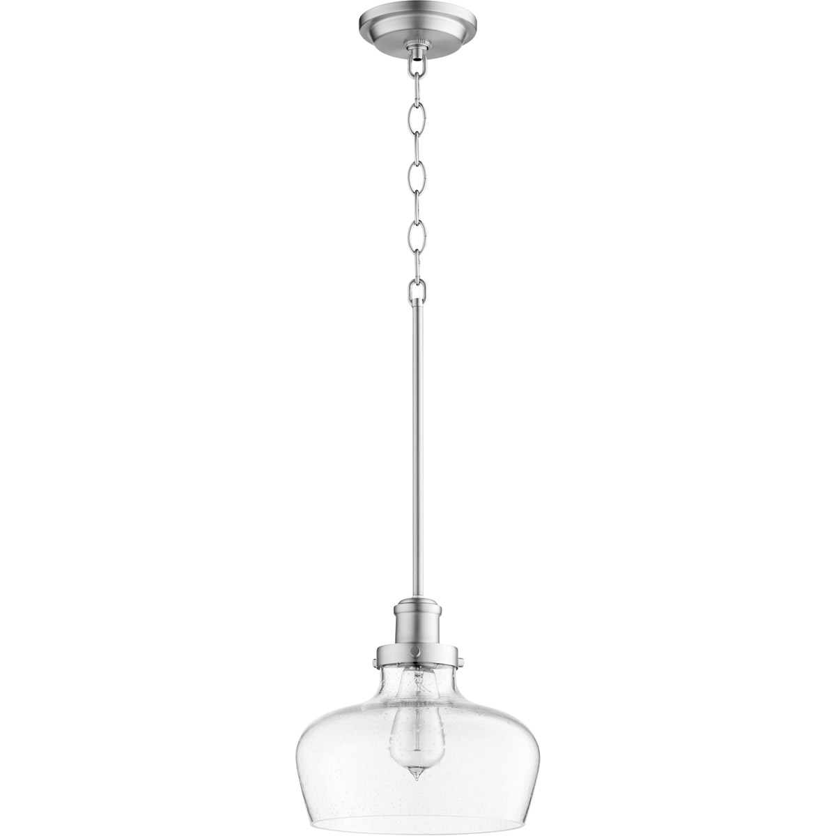 Fort Worth 1 Light 9.75 inch Satin Nickel Mini Pendant Ceiling Light