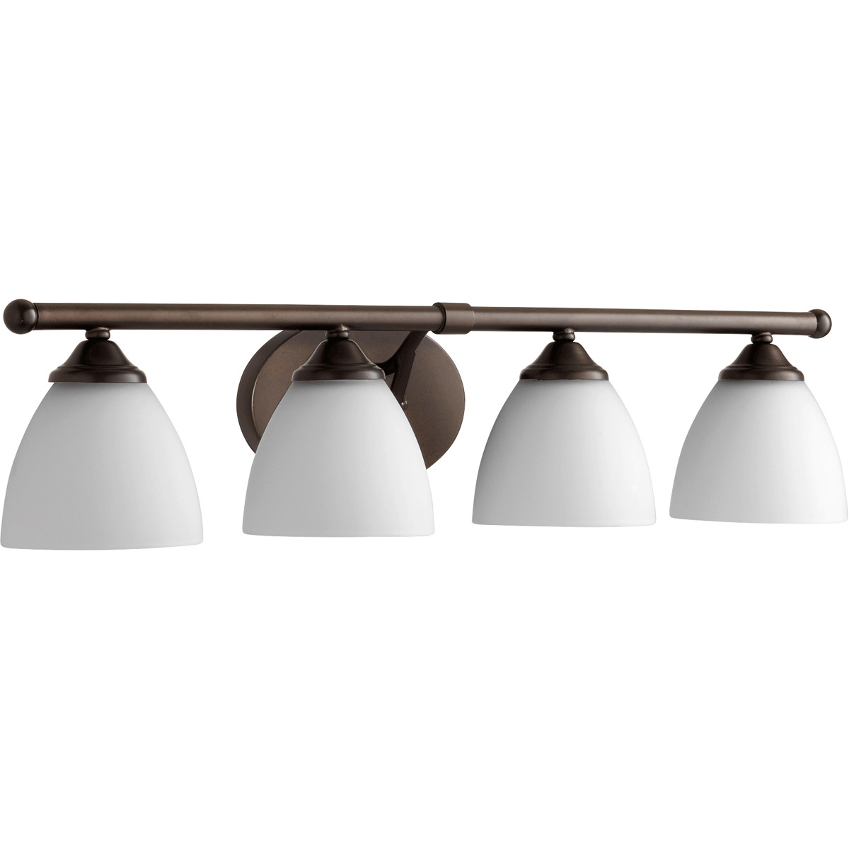Brooks 4 Light 29.25 inch Oiled Bronze Vanity Light Wall Light, Satin Opal