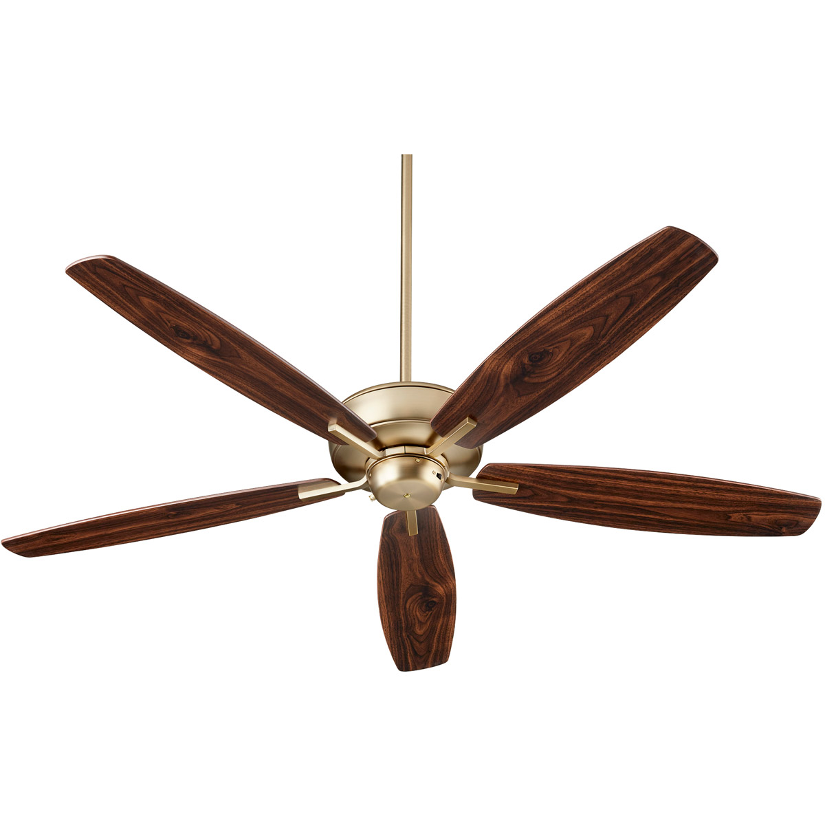 Quorum 7060-80 Breeze 60 inch Aged Brass with Dark Oak/Walnut