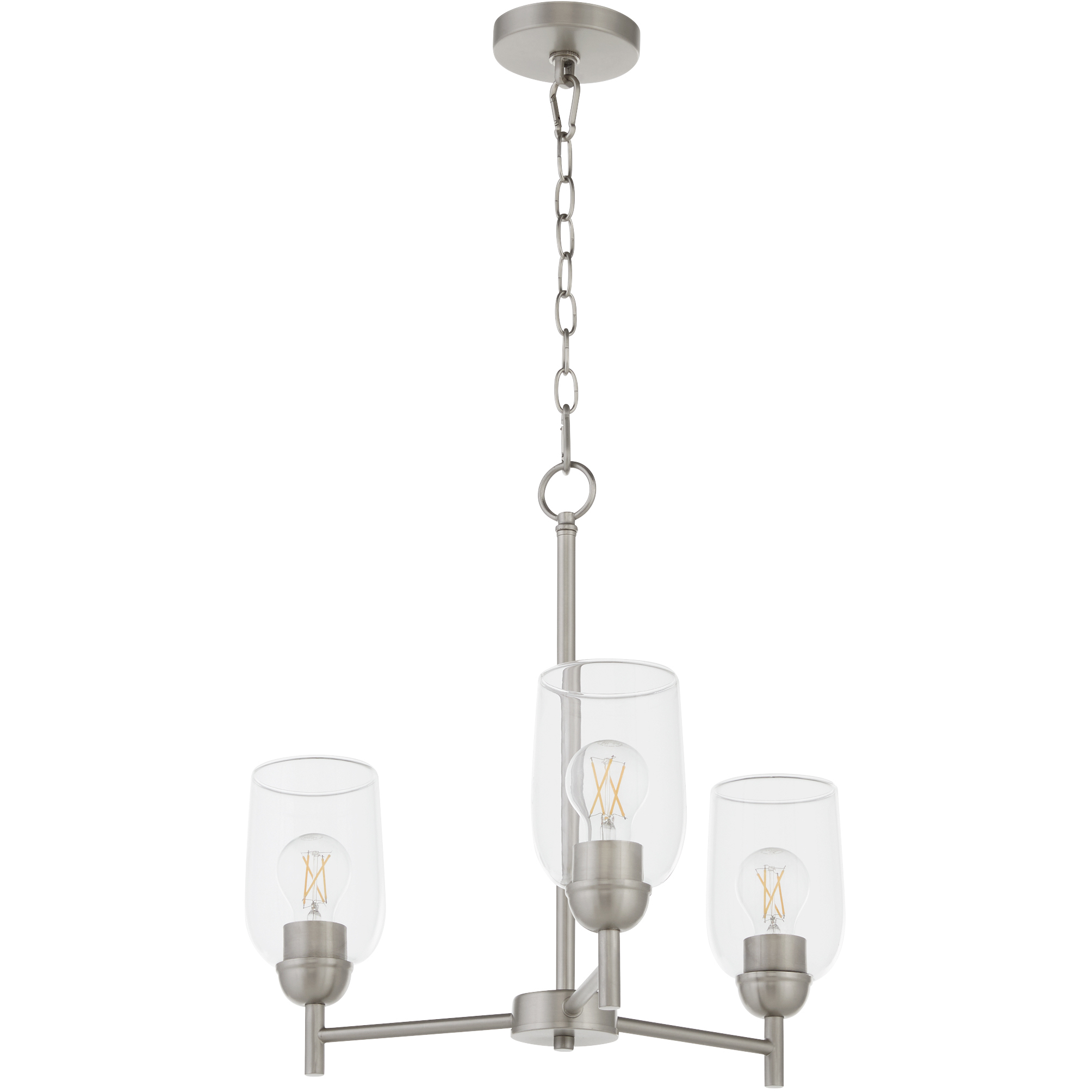 Wallinger 3 Light 20.5 inch Satin Nickel Chandelier Ceiling Light