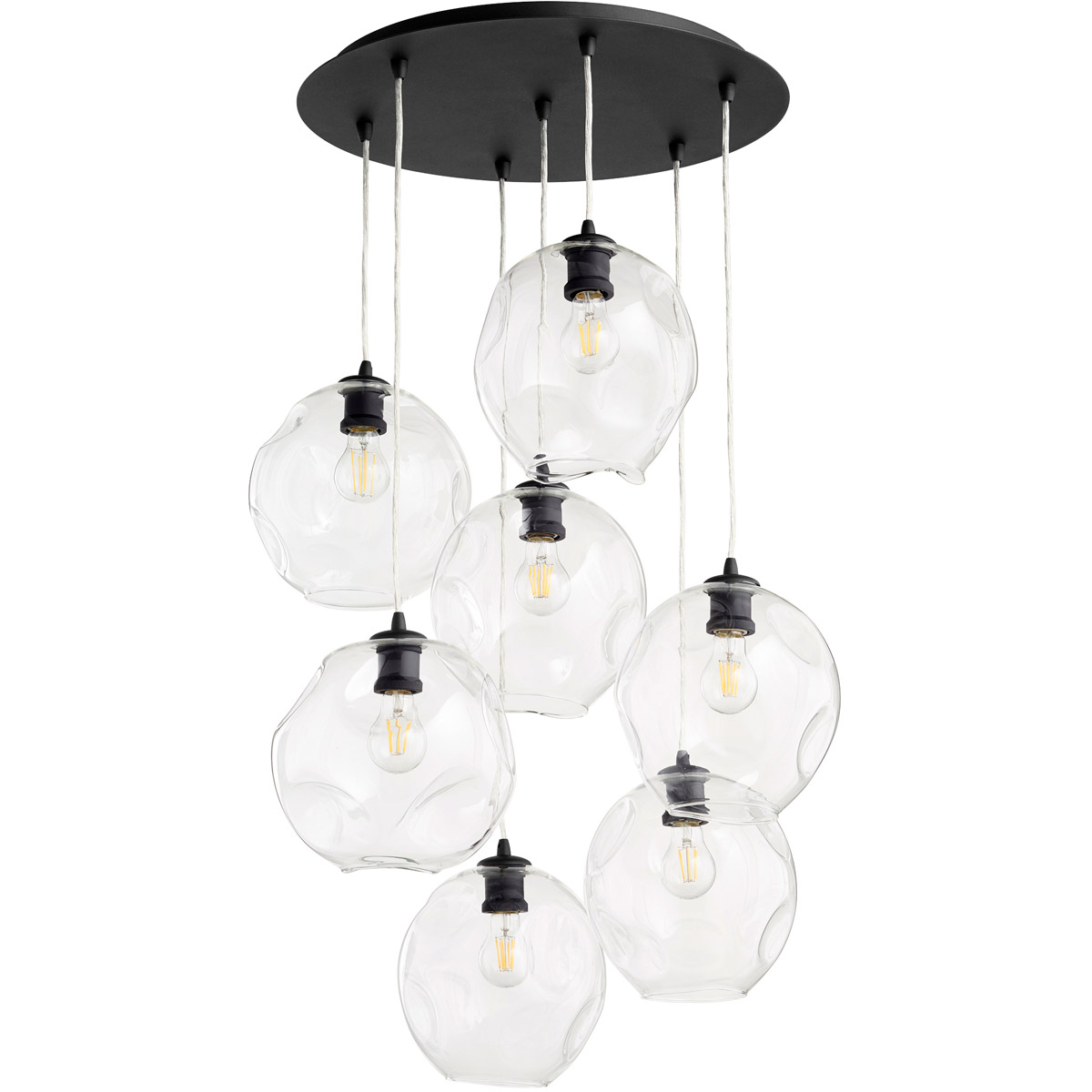 Numen 7 Light 21.25 inch Noir Pendant Ceiling Light