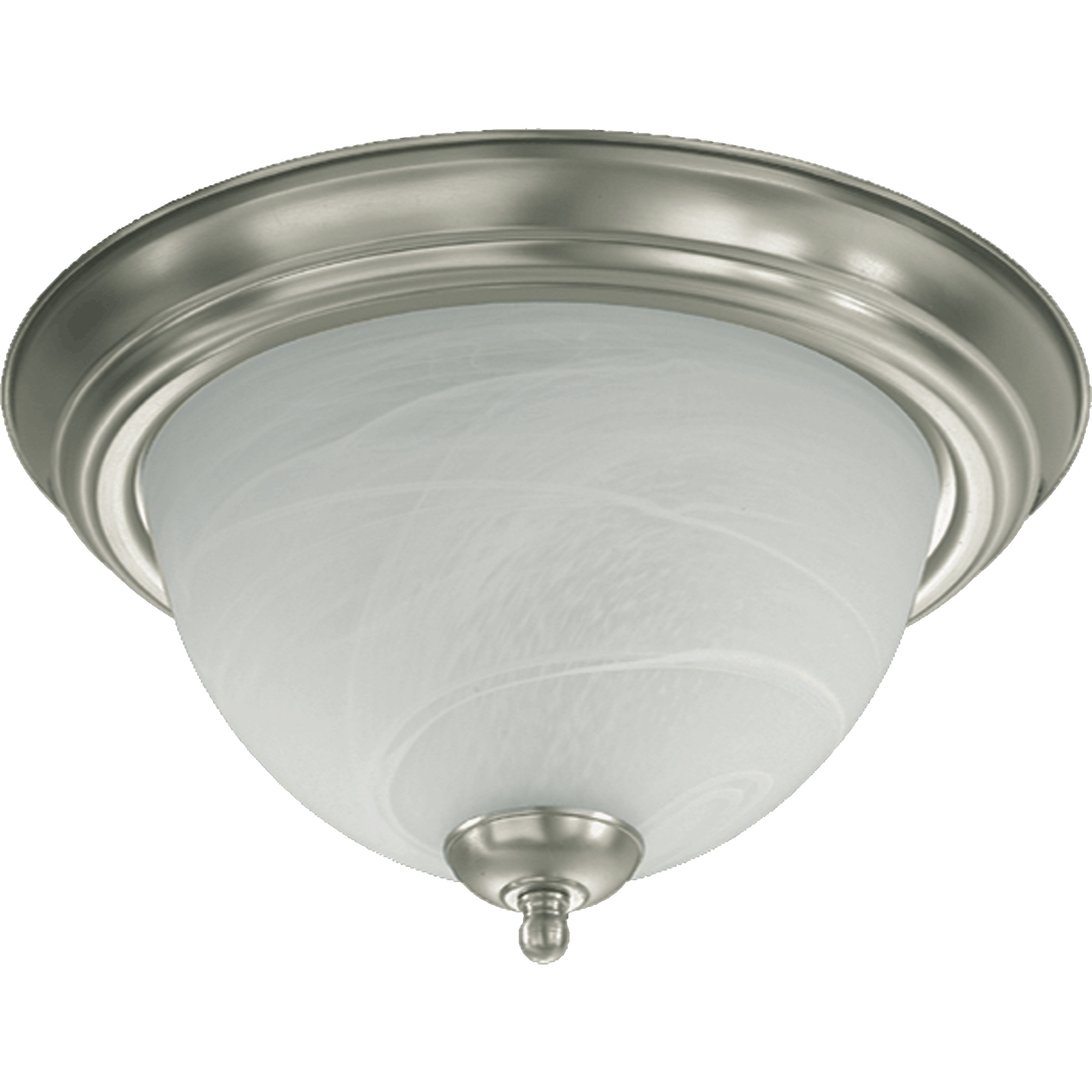 Quorum 30661165 Fort Worth 2 Light 12 inch Satin Nickel Flush Mount