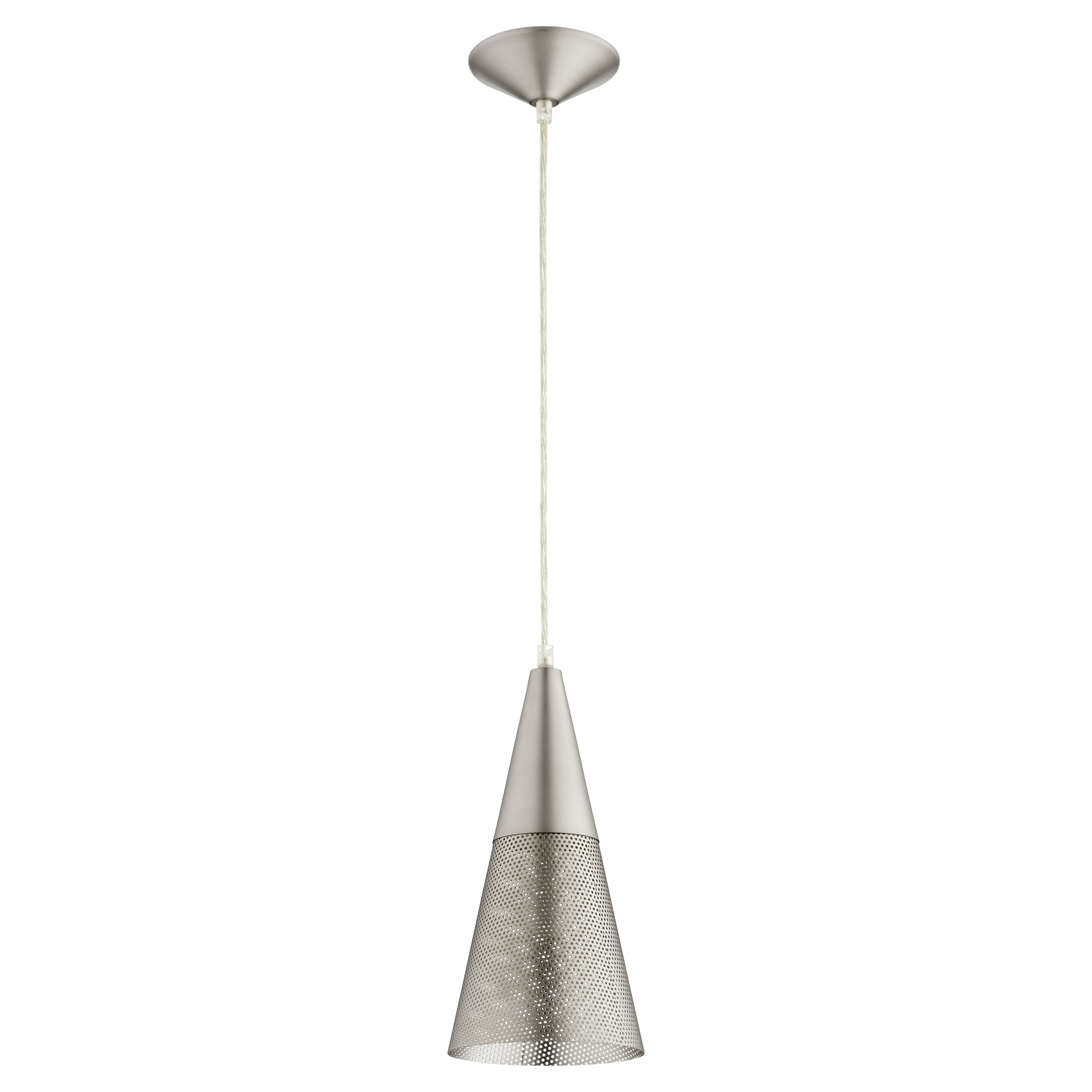 Quorum 1316-80 Mesh Cone 1 Light 6 inch Aged Brass Pendant Ceiling Light