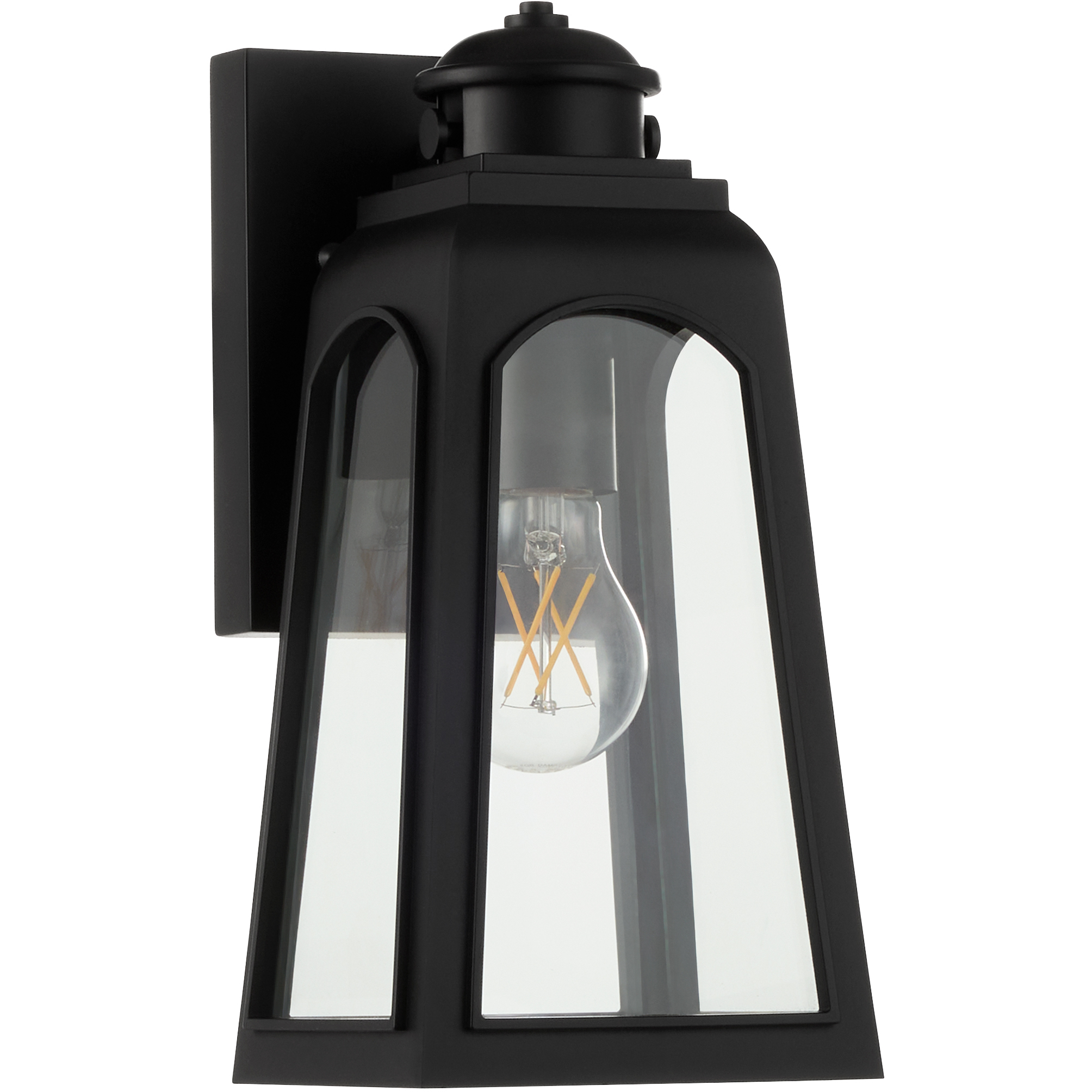 Francis 11.75 inch Matte Black Outdoor Wall Lantern