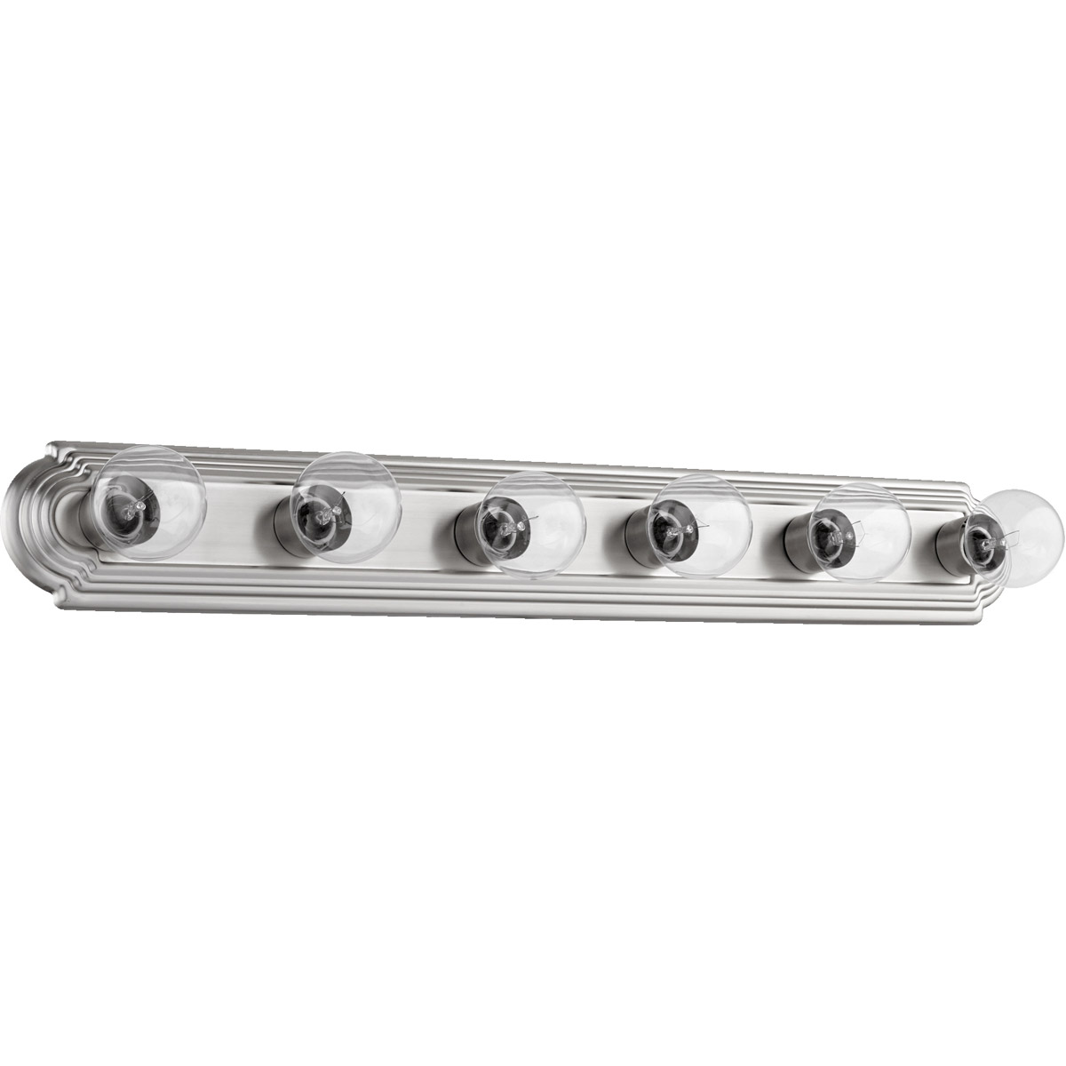 6 light brushed nickel vanity light sale