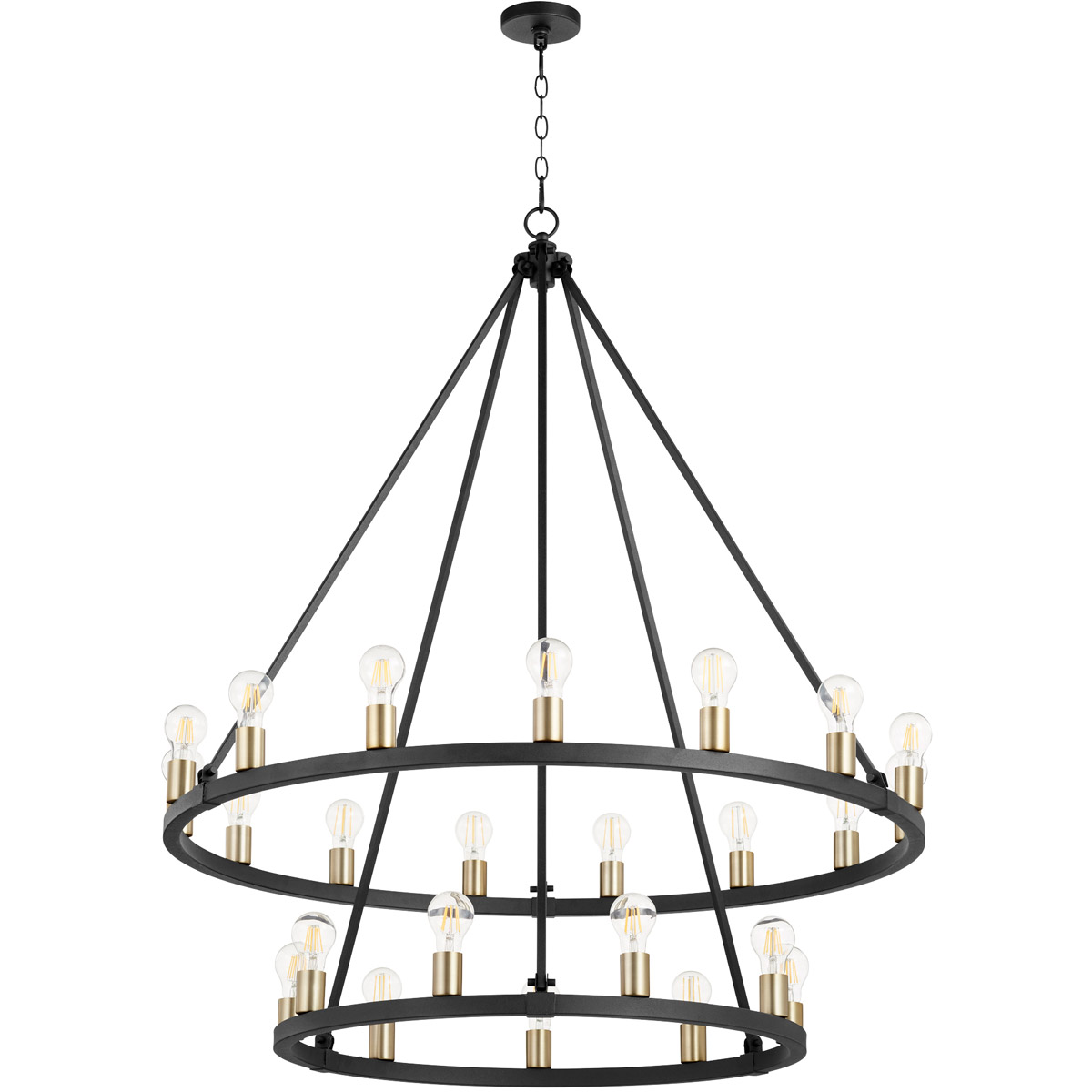 Paxton 24 Light 42 inch Noir and Aged Brass Chandelier Ceiling Light Paxton 24 Light 42 inch Noir and Aged Brass Chandelier Ceiling Light