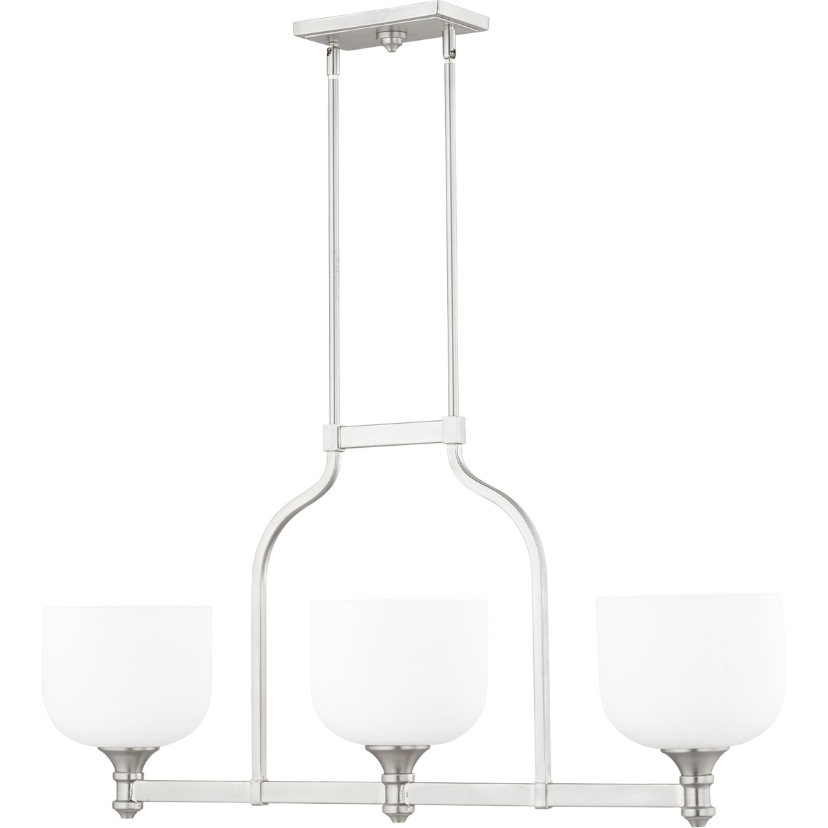 Richmond 3 Light 38 inch Satin Nickel Island Light Ceiling Light