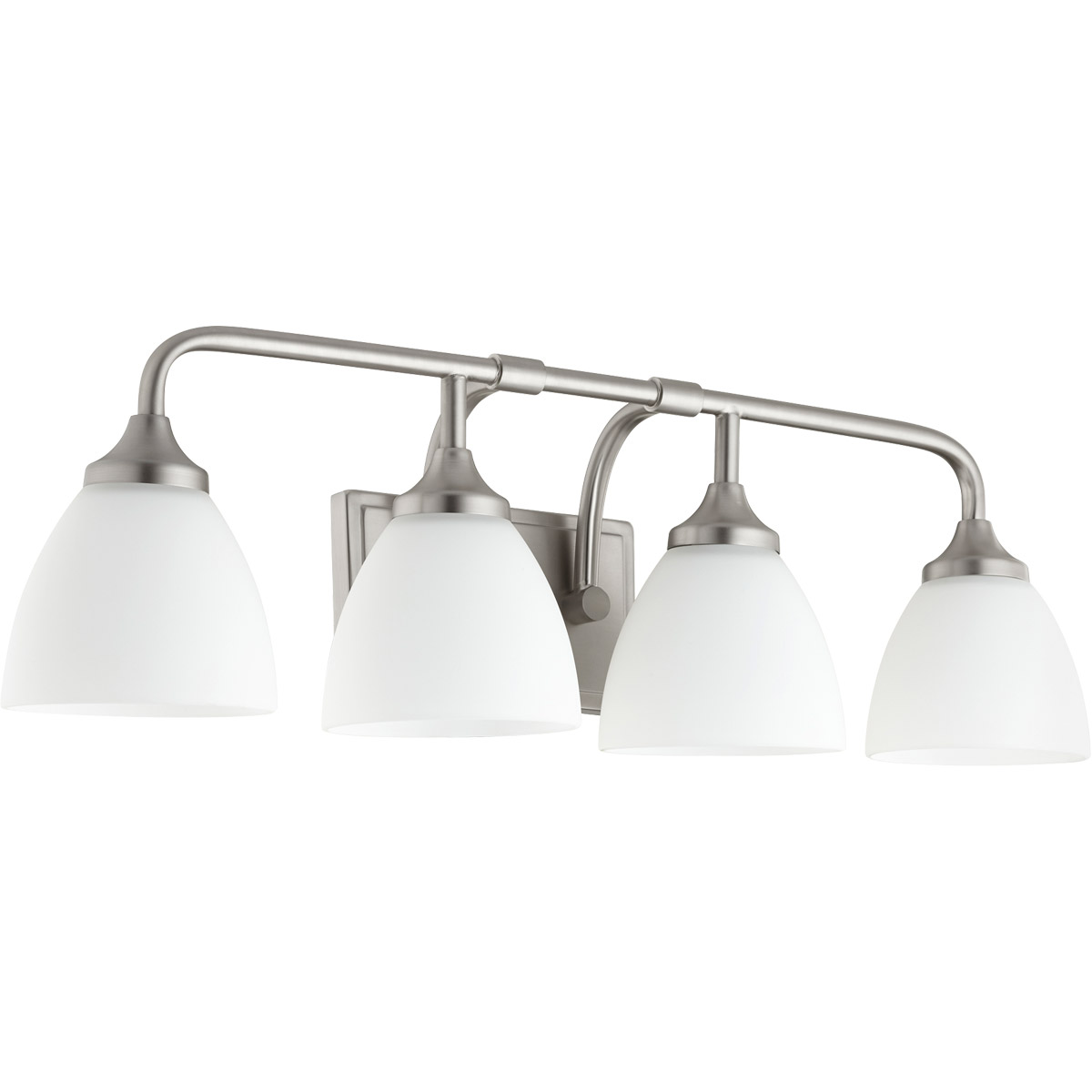 Enclave 4 Light 26.5 inch Satin Nickel Vanity Light Wall Light in Satin Opal
