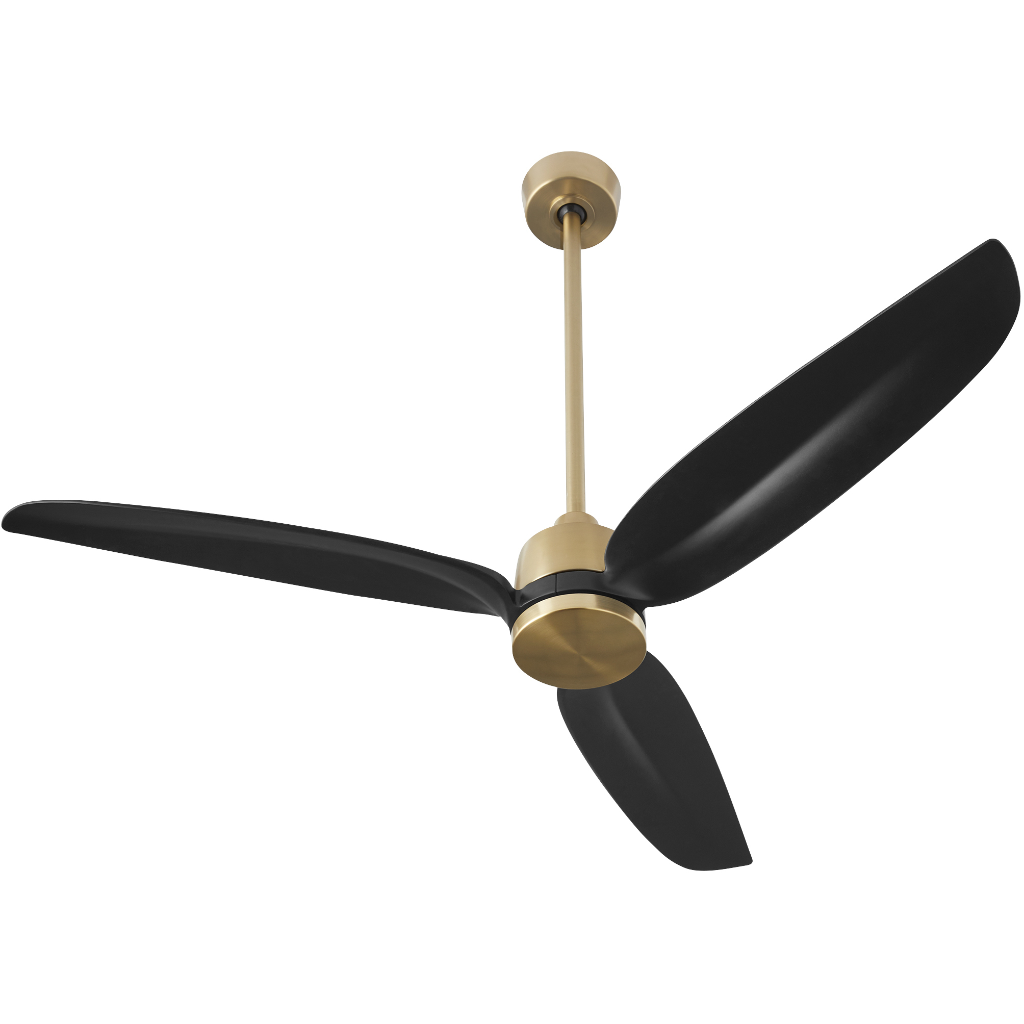 Quorum 34583-80 Exodus 58 inch Aged Brass with Matte Black Blades