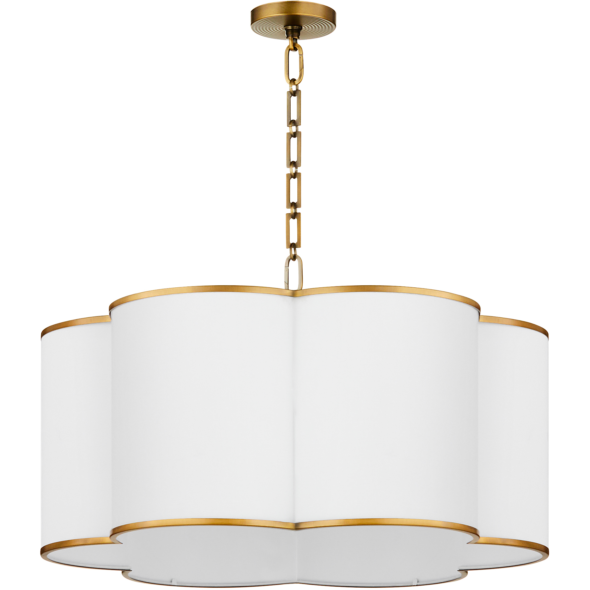 Belinder 6 Light 30 inch Non-Lacquered Brass Pendant Ceiling Light