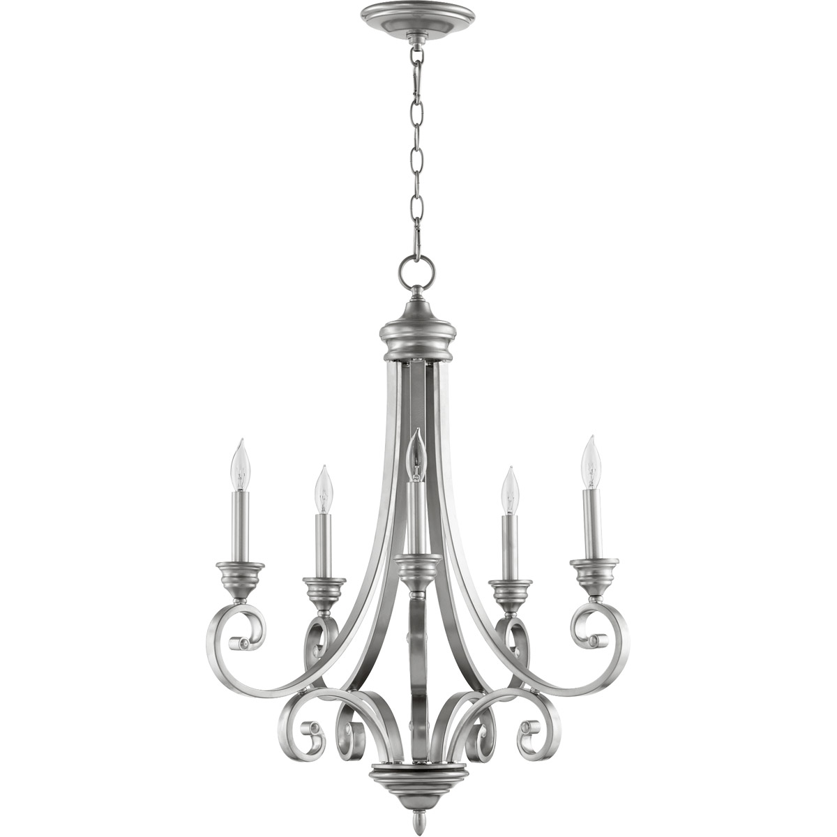 Bryant 5 Light 25.75 inch Classic Nickel Chandelier Ceiling Light