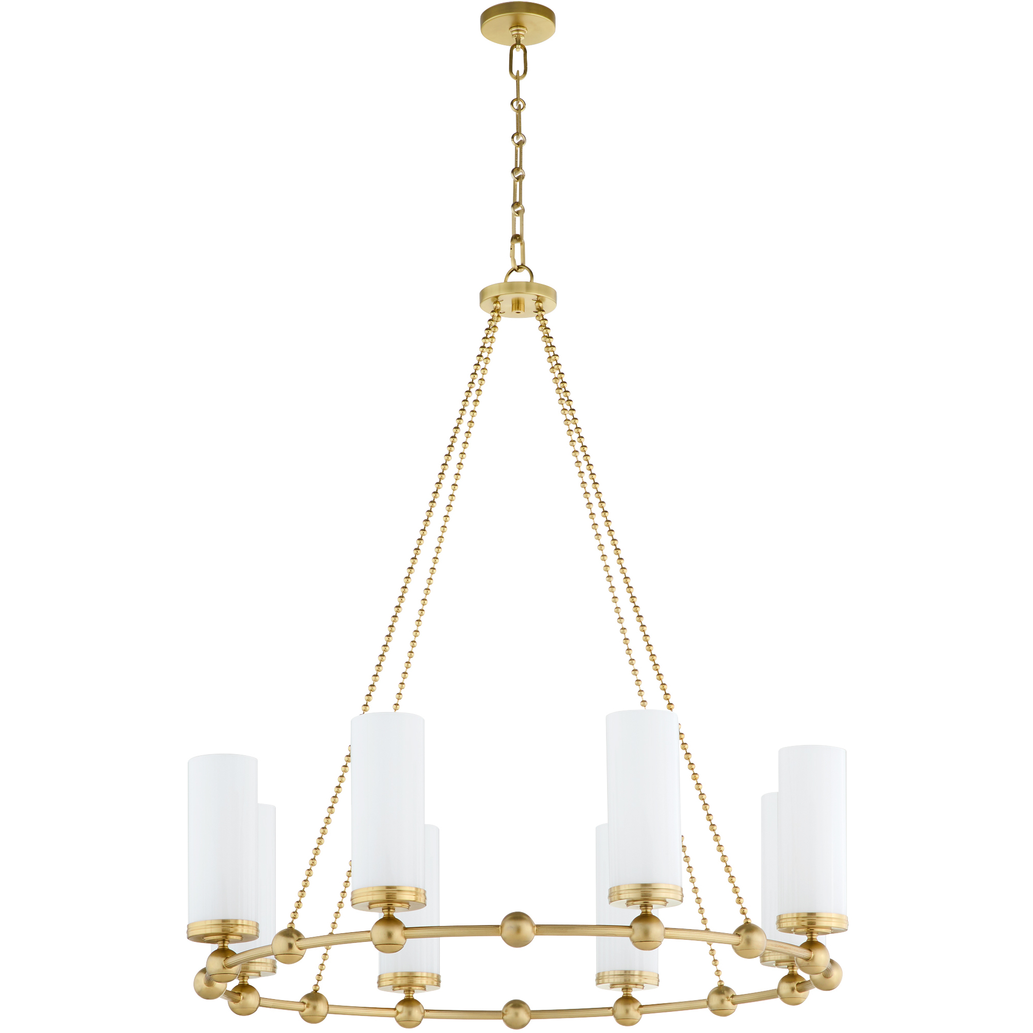Lee Boulevard 8 Light 38 inch Aged Brass Chandelier Ceiling Light