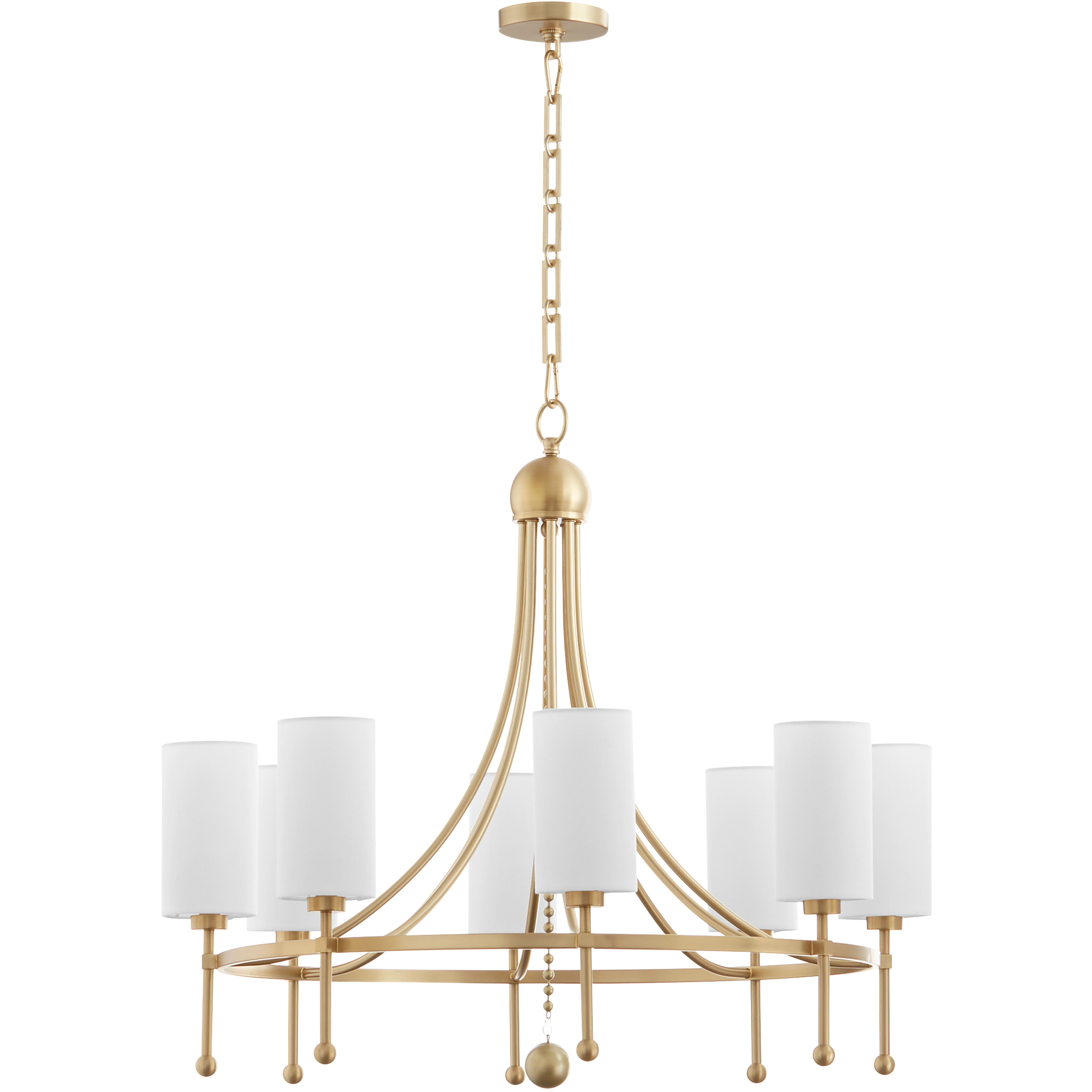 Lee Boulevard 8 Light 32.25 inch Aged Brass Chandelier Ceiling Light
