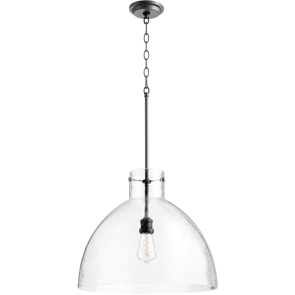 Fort Worth 1 Light 18.5 inch Noir Pendant Ceiling Light