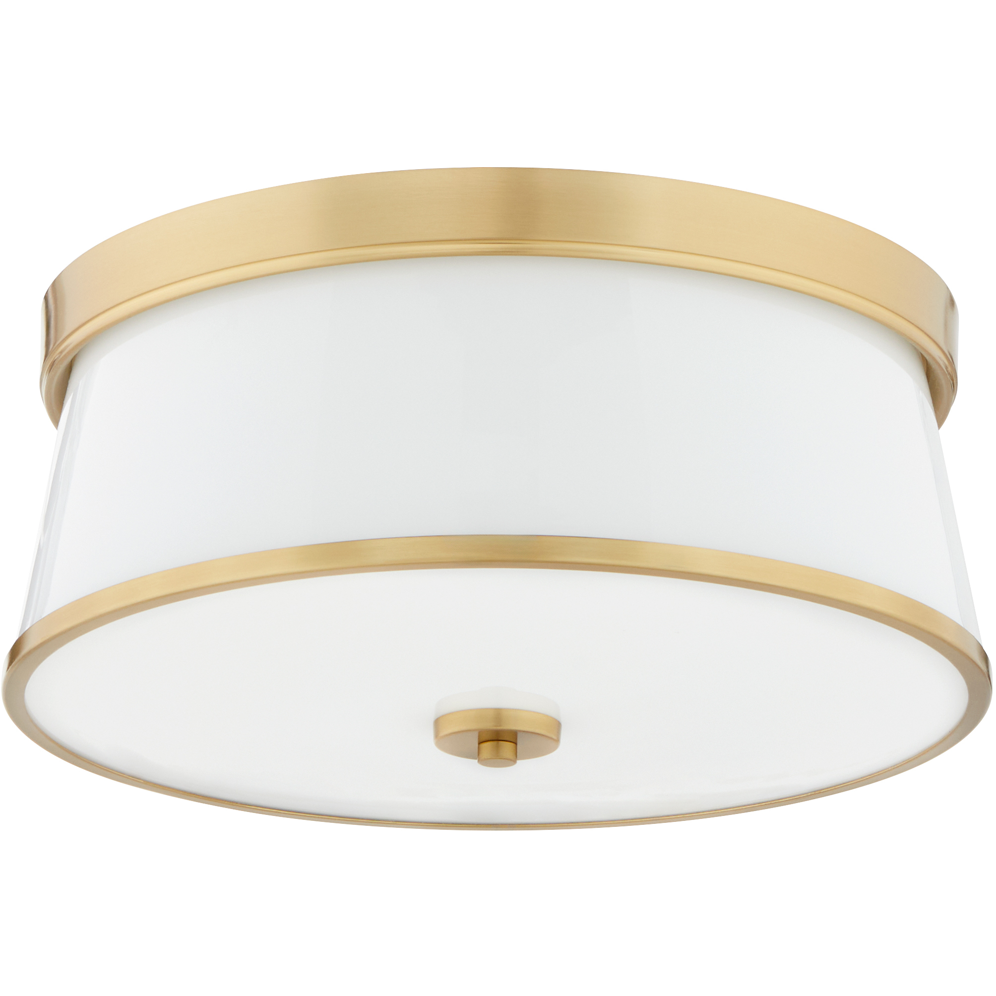 Weir 3 Light 16 inch Aged Brass Flush Mount Ceiling Light